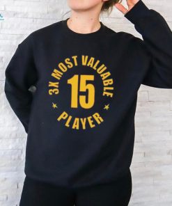 Nikola Jokic 3x Most Valuable Player Ladies Boyfriend Shirt