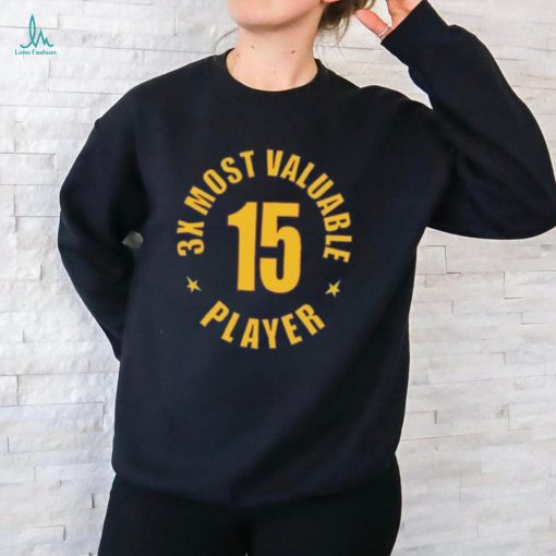 Nikola Jokic 3x Most Valuable Player Ladies Boyfriend Shirt