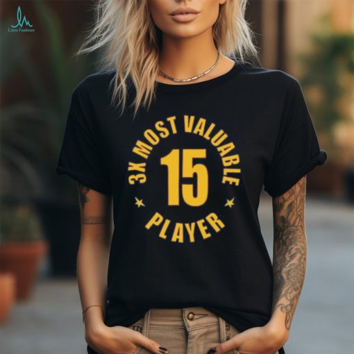 Nikola Jokic 3x Most Valuable Player Ladies Boyfriend Shirt