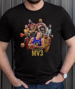 Nikola Jokic MV3 Join 3 Times MVP Iconic Players A Milestone Of His Career Unisex T Shirt