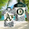 Oakland Athletics Tropical Floral Logo Hawaiian Shirt