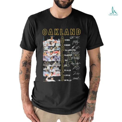 Oakland Athletics Team Players 2024 Signatures Shirt