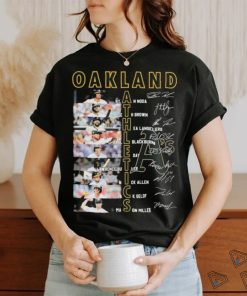 Oakland Athletics Team Players 2024 Signatures Shirt