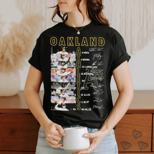 Oakland Athletics Team Players 2024 Signatures Shirt