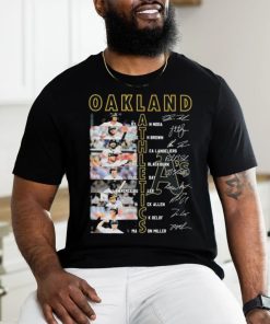 Oakland Athletics Team Players 2024 Signatures Shirt