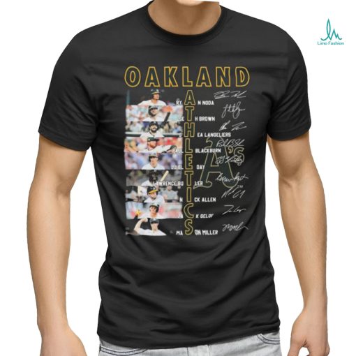 Oakland Athletics Team Players 2024 Signatures Shirt