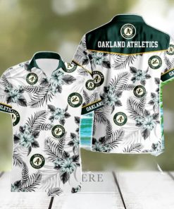 Oakland Athletics Tropical Floral Logo Hawaiian Shirt