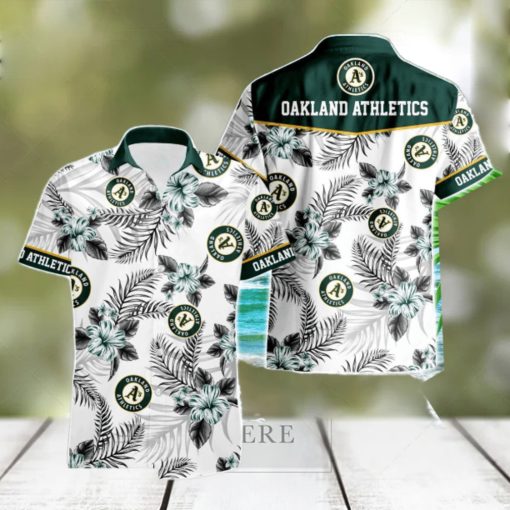 Oakland Athletics Tropical Floral Logo Hawaiian Shirt