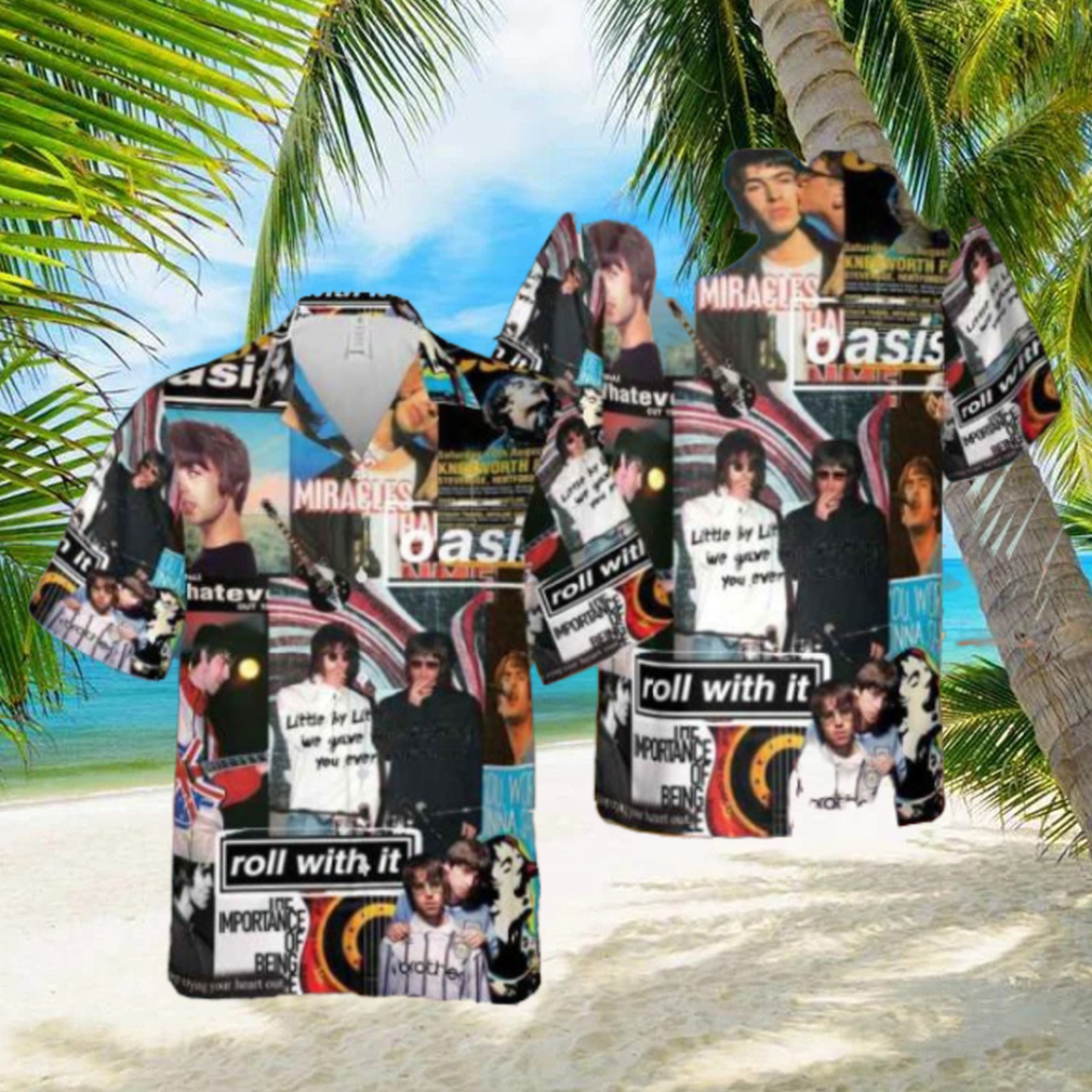 Oasis Roll With It With Members Band 2024 Trendy Hawaiian Shirt Oasis Roll With It With Members Band 2024 Trendy Hawaiian Shirt
