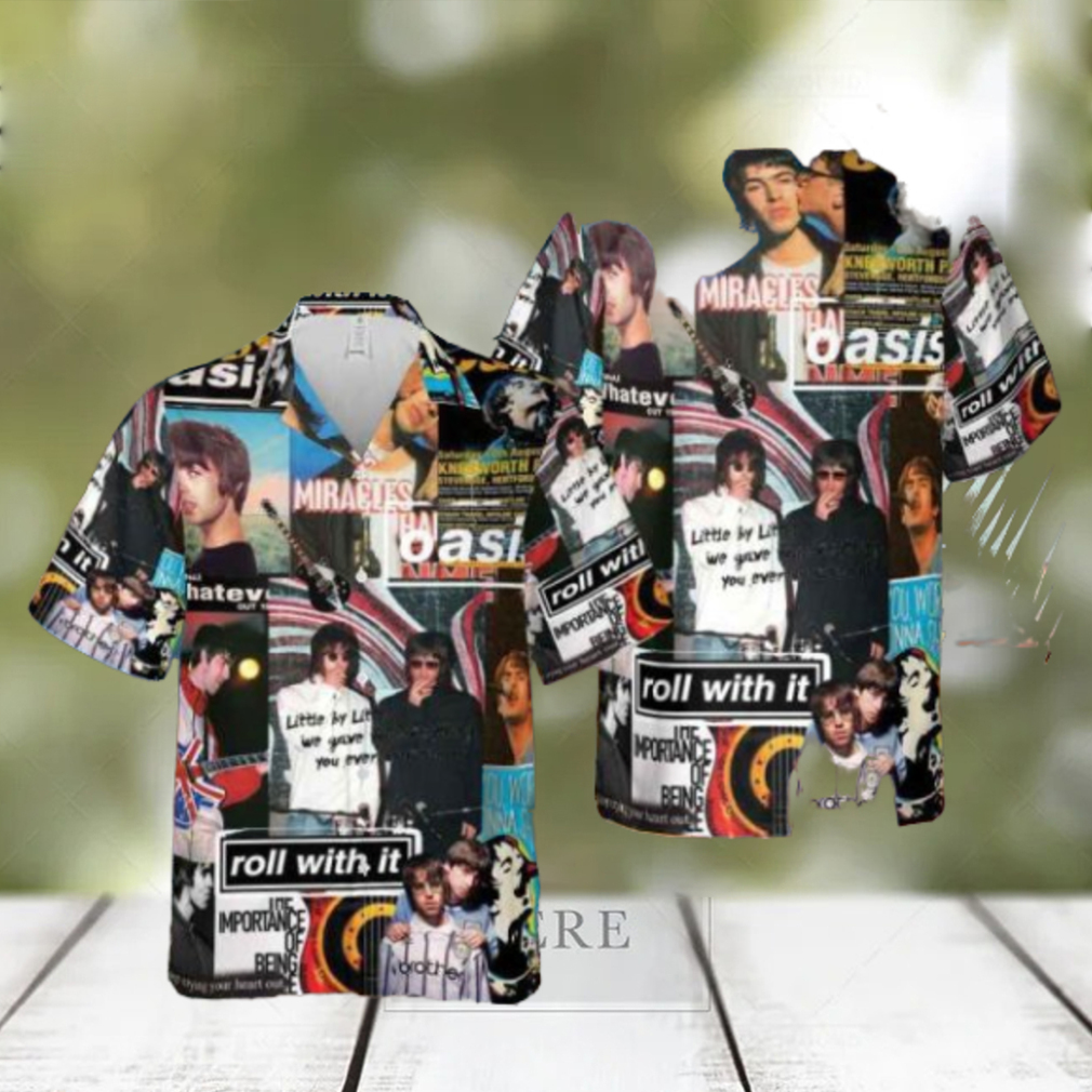 Oasis Roll With It With Members Band 2024 Trendy Hawaiian Shirt Oasis Roll With It With Members Band 2024 Trendy Hawaiian Shirt