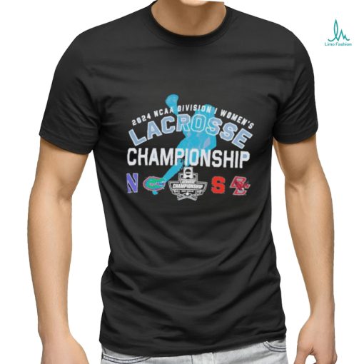 Official 2024 Division I Women’s Lacrosse Championship Four Team Shirt