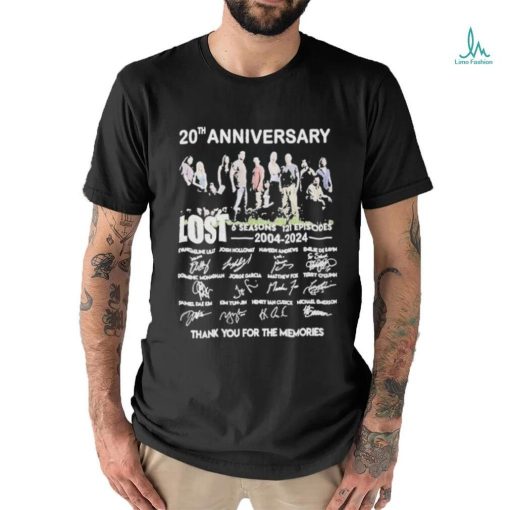 Official 20th Anniversary LOST 6 Seasons 121 Episodes 2004 2024 Thank You For Shirt