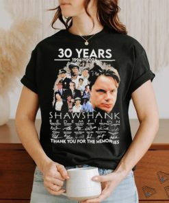 Official 30 Years 1994 2024 Shawshank Redemption Thank You For The Memories Signatures Shirt