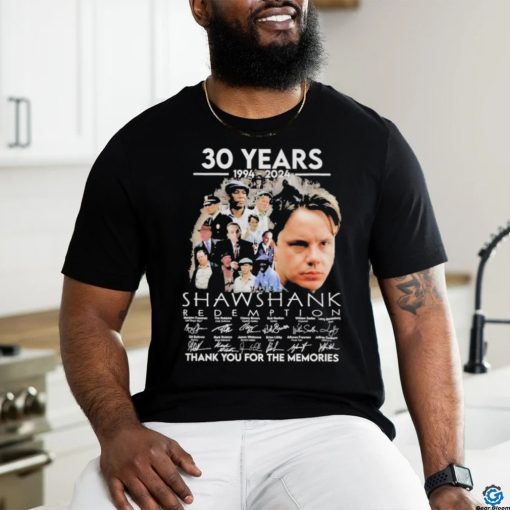 Official 30 Years 1994 2024 Shawshank Redemption Thank You For The Memories Signatures Shirt