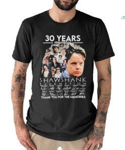 Official 30 Years 1994 2024 Shawshank Redemption Thank You For The Memories Signatures Shirt