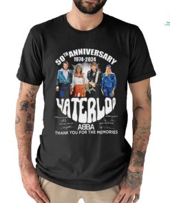 Official 50th Anniversary 1974 2024 Waterloo ABBA Thank You For The Memories T Shirt