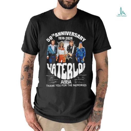 Official 50th Anniversary 1974 2024 Waterloo ABBA Thank You For The Memories T Shirt