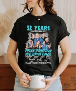 Official 52 Years 1972 2024 Bruce Springsteen And The E Street Band Thank You For The Memories T Shirt