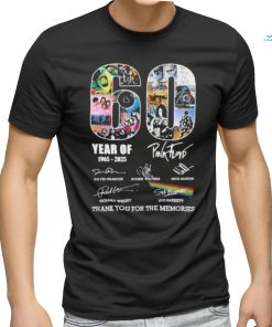 Official 60 Years Of 1965 2025 Pink Floyd Thank You For The Memories T Shirt