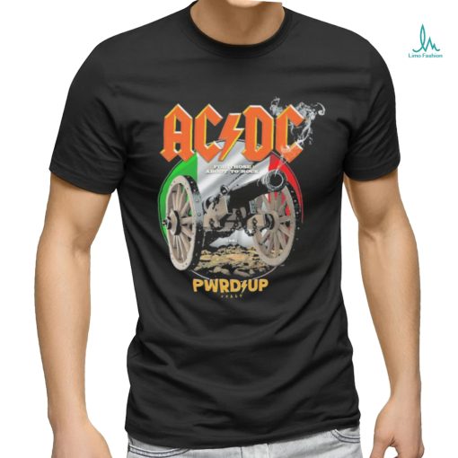 Official AC DC Reggio Emilia 2024 Tour For Those about To Rock PWRD & Up Italy T Shirt