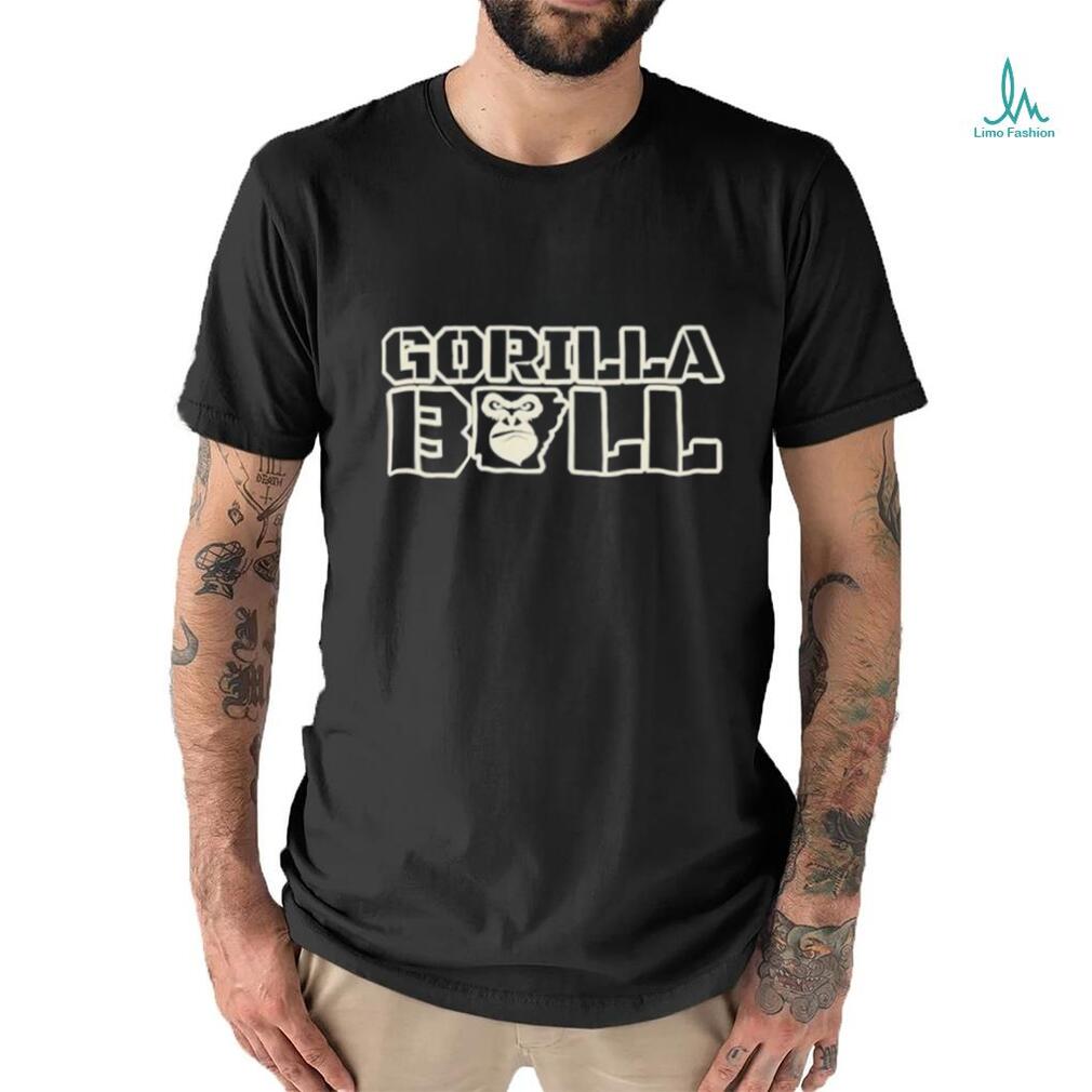 Official Arkansas Razorbacks Gorilla Ball T shirt Official Arkansas Razorbacks Gorilla Ball T shirt