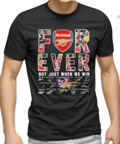 Official Arsenal Football Fan Forever Fan Not Just When We Win Signatures 2024 Shirt