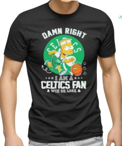Official Bart Simpson Damn Right I Am A Boston Celtics Fan Win Or Lose Shirt