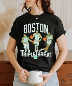 Official Celtics Triple Threat Holiday Tatum Brown Shirt