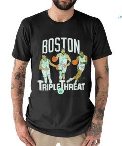 Official Celtics Triple Threat Holiday Tatum Brown Shirt