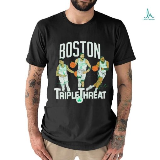 Official Celtics Triple Threat Holiday Tatum Brown Shirt