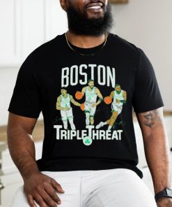 Official Celtics Triple Threat Holiday Tatum Brown Shirt