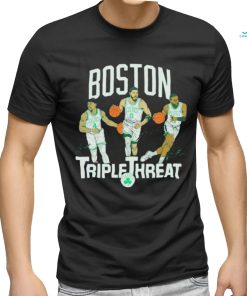 Official Celtics Triple Threat Holiday Tatum Brown Shirt