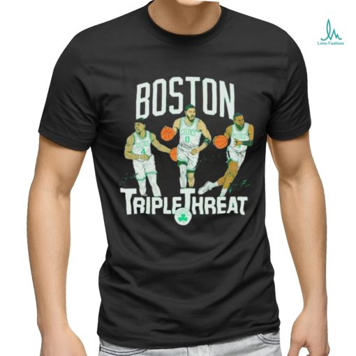 Official Celtics Triple Threat Holiday Tatum Brown Shirt