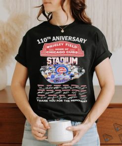 Official Chicago Cubs Wrigley Field 110th Anniversary Thank You For The Memories T Shirt