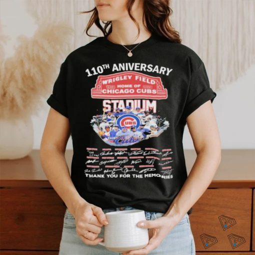 Official Chicago Cubs Wrigley Field 110th Anniversary Thank You For The Memories T Shirt