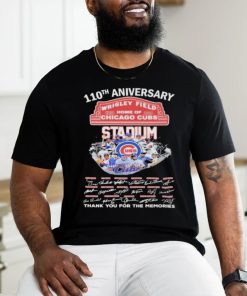 Official Chicago Cubs Wrigley Field 110th Anniversary Thank You For The Memories T Shirt