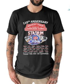 Official Chicago Cubs Wrigley Field 110th Anniversary Thank You For The Memories T Shirt