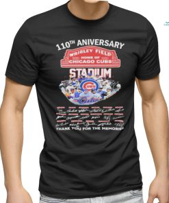 Official Chicago Cubs Wrigley Field 110th Anniversary Thank You For The Memories T Shirt