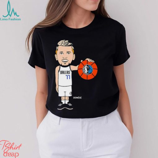 Official Dallas Mavericks Player 77 Luka Doncic caricature shirt