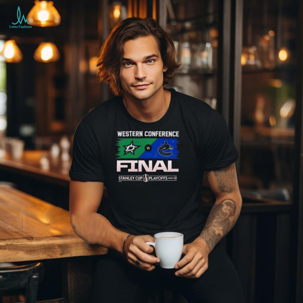Official Dallas Stars vs Vancouver Canucks 2024 NHL western conference Final Shirt Official Dallas Stars vs Vancouver Canucks 2024 NHL western conference Final Shirt