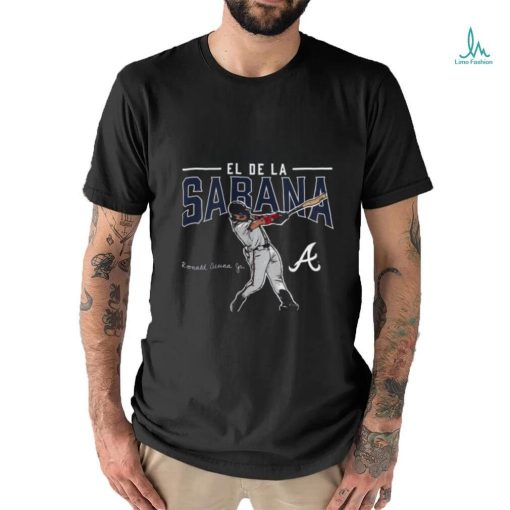 Official El De La Sabana Ronald Acuña Jr. Atlanta Braves Player Swing T Shirt