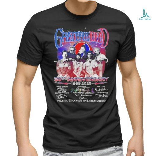 Official Grateful Dead 50th Anniversary 1965 2025 Thank You For The Memories Shirt