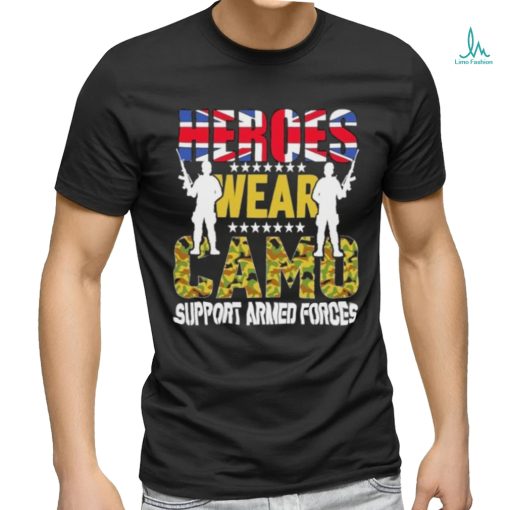 Official Heroes Wear Camo Support Armed Forces Day Uk Shirt