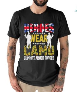 Official Heroes Wear Camo Support Armed Forces Day Uk Shirt