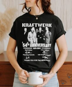 Official Kraftwerk 54th Anniversary 1970 2024 Thank You For The Memories Shirt