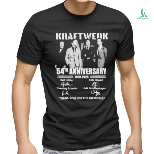 Official Kraftwerk 54th Anniversary 1970 2024 Thank You For The Memories Shirt