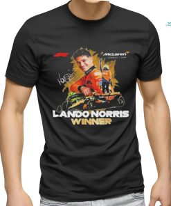 Official Lando Norris McLaren F1 Team 2024 Winner Signature Shirt