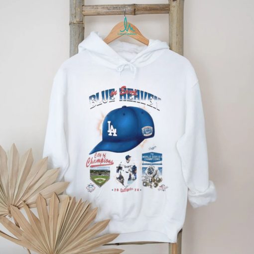 Official Los Angeles Dodgers On Earth Blue Heaven City Of Champions T shirt