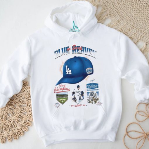 Official Los Angeles Dodgers On Earth Blue Heaven City Of Champions T shirt