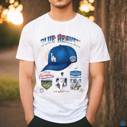 Official Los Angeles Dodgers On Earth Blue Heaven City Of Champions T shirt